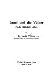 Cover of Israel und die Völker nach jüdischer Lehre