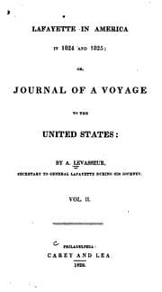 Cover of Lafayette en Amérique, en 1824 et 1825
