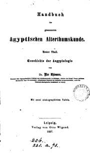 Cover of Handbuch der gesammten ägyptischen alterthumskunde ..