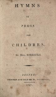 Cover of Hymns in prose for children
