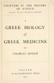 Cover of Greek biology & Greek medicine