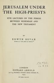 Cover of Jerusalem under the high-priests