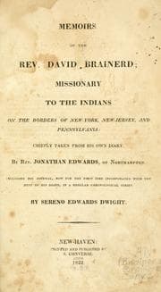 Cover of Memoirs of the Rev. David Brainerd