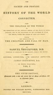 Cover of The sacred and profane history of the world connected