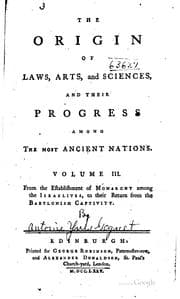 Cover of The origin of laws, arts, and sciences