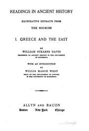 Cover of Readings in ancient history