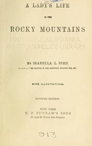 Cover of A lady's life in the Rocky Mountains