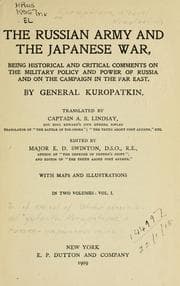 Cover of The Russian army and the Japanese war