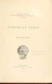 Cover of Tsimshian texts