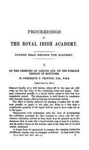 Cover of Proceedings of the Royal Irish Academy