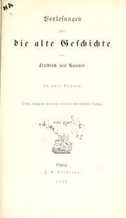 Cover of Vorlesungen über die alte Geschichte