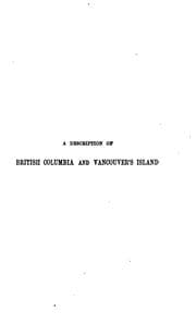 Cover of British Columbia and Vancouver's Island
