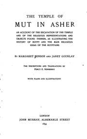 Cover of The temple of Mut in Asher
