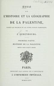 Cover of Essai sur l'histoire et la géographie de la Palestine