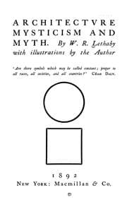 Cover of Architecture, mysticism and myth