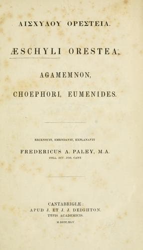 Cover of Aeschylus: The Oresteia