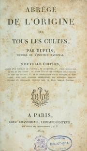Cover of Abrégé de l'origine de tous les cultures