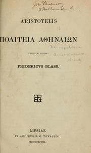 Cover of Constitution d'Athènes