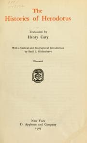 Cover of The histories of Herodotus