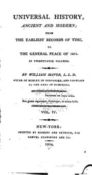 Cover of Universal history, ancient and modern