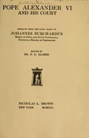 Cover of Pope Alexander VI and his court