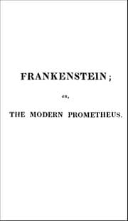 Cover of Mary Shelley's Frankenstein; or, the Modern Prometheus (1818 text)