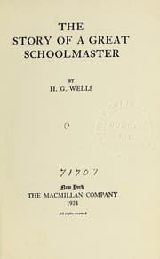 Cover of The story of a great schoolmaster