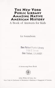 Cover of The New York Public Library amazing Native American history