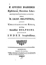 Cover of Ovid with an English translation: Heroides and Amores