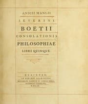 Cover of De consolatione philosophiae