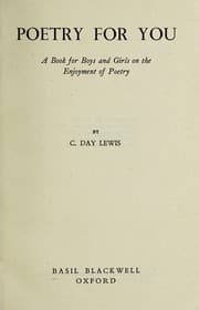 Cover of Poetry for you