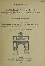 Cover of A dictionary of classical antiquities