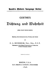 Cover of Goethe's Dichtung und Wahrheit